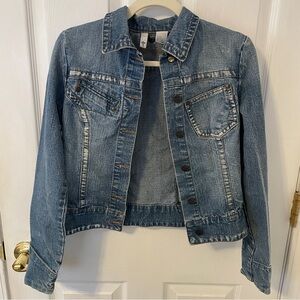 Younique fitted denim jacket size small y2k